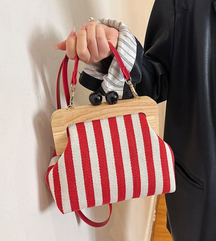 Colorblock Vertical Bohemian Canvas Satchels