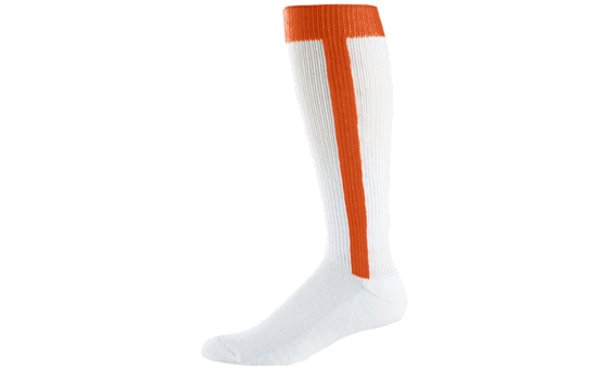 Baseball Stirrup Socks White/Orange