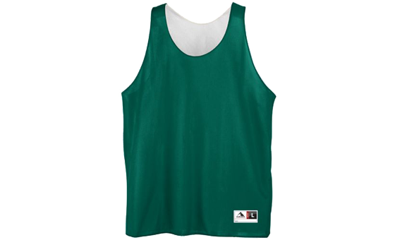 Dark Green and White Reversible Mini Mesh League Tank