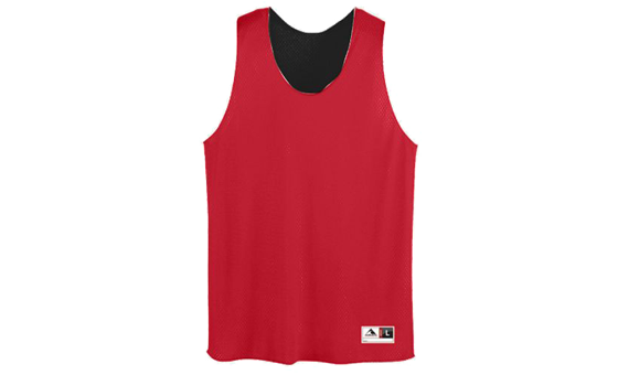 Red and Black Tricot Mesh Reversible Tank