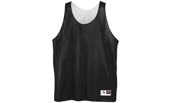 Black and White Reversible Mini Mesh League Tank