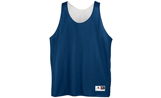 Navy and White Reversible Mini Mesh League Tank