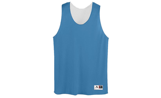 Columbia Blue and White Tricot Mesh Reversible Tank