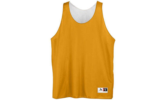 Gold and White Reversible Mini Mesh League Tank