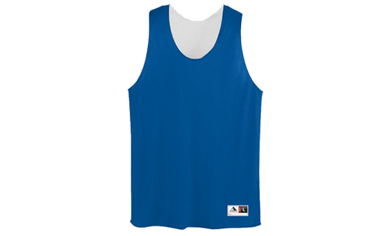 Royal and White Tricot Mesh Reversible Tank