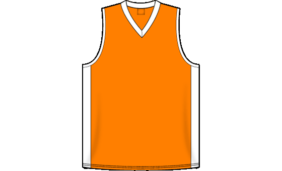 V-Neck Dryflex Orange Basketball Jersey