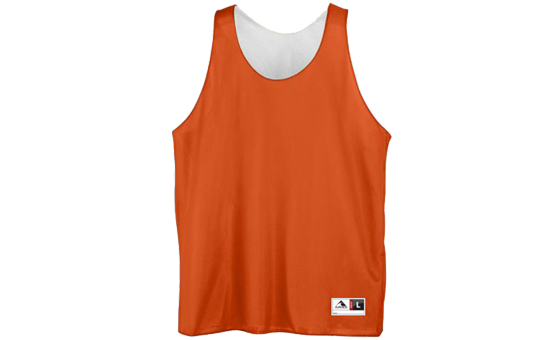 Orange and White Reversible Mini Mesh League Tank