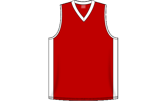 V-Neck Dryflex Red Basketball Jersey
