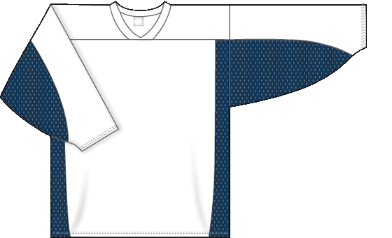 League Series Knit Jersey with Dura Star Mesh in White/Navy