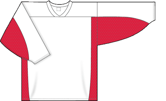 League Series Knit Jersey with Dura Star Mesh in White/Red