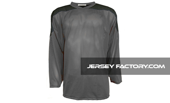 Polyknit League Series Jersey in Grey/Black