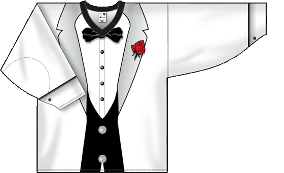 Specialty Sublimated White Tuxedo Hockey Jersey