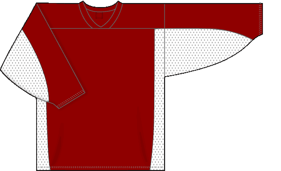 League Series Knit Jersey with Dura Star Mesh in AV Red/White