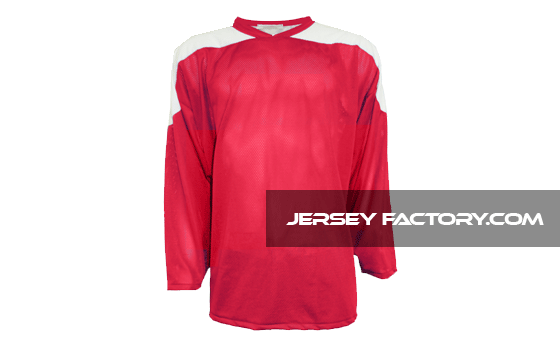 Polyknit League Series Jersey in Red/White