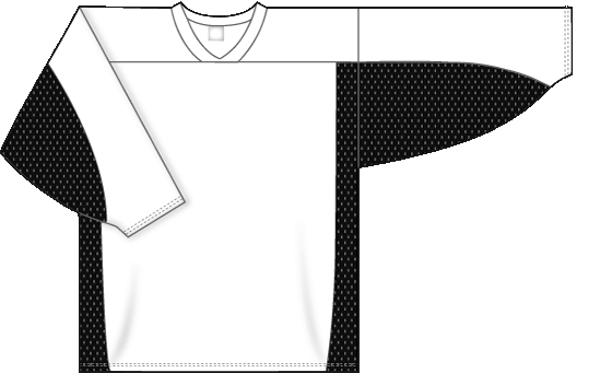 League Series Knit Jersey with Dura Star Mesh in White/Black