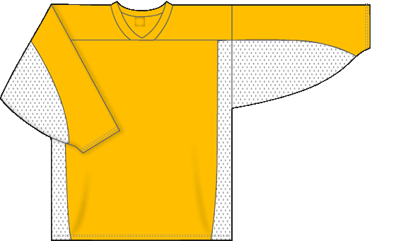 League Series Knit Jersey with Dura Star Mesh in Gold/White